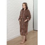 Халат унисекс, махр, 80% полиэстер, 20% хлопок, шок, M, 44, Y231