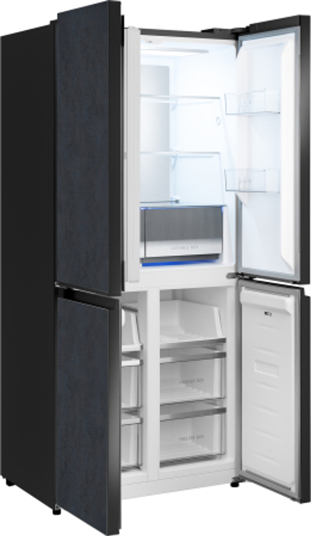 Холодильник Weissgauff WCD 450 Rock Glass NoFrost Inverter