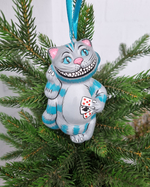 Чеширский кот ёлочная игрушка из фарфора