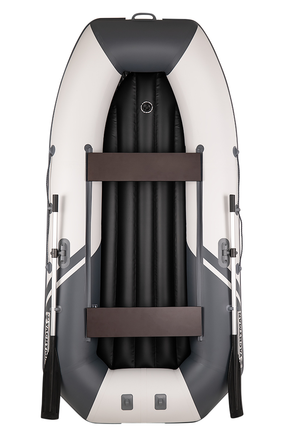 YACHTMAN-280 МНД НАДУВНОЕ ДНО (Яхтман) белый-серый (лодка ПВХ с усилением)
