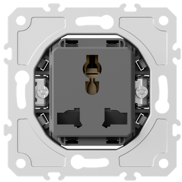 Механизм универсальной розетки мультистандарт 16А 250В~ на винтах,  серия DB