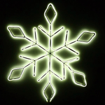 Фигура световая «Снежинка» 67 см, гибкий неон, белая (постоянное свечение)