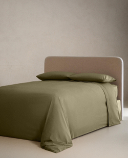 Zara Home - Простыня с ситцевой резинкой, высота 40 см (300 нитей), зеленый, 180х200х40 см
