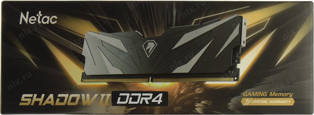 Модуль памяти Netac Shadow II DDR4 DIMM 8Gb PC4-21300 CL19