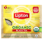 Lipton, Органический черный чай, 72 чайных пакетика в конвертах, 162,7 г (5,74 унции)