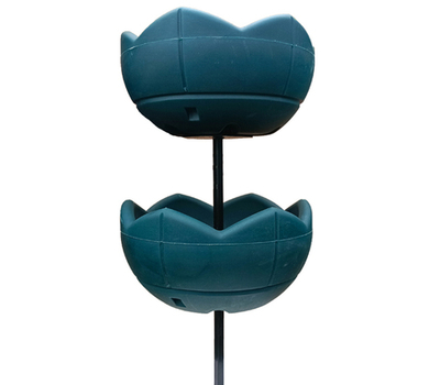 Садовый цветник Гейзер-2 с вазонами 500, цвет зеленый, высота 1050