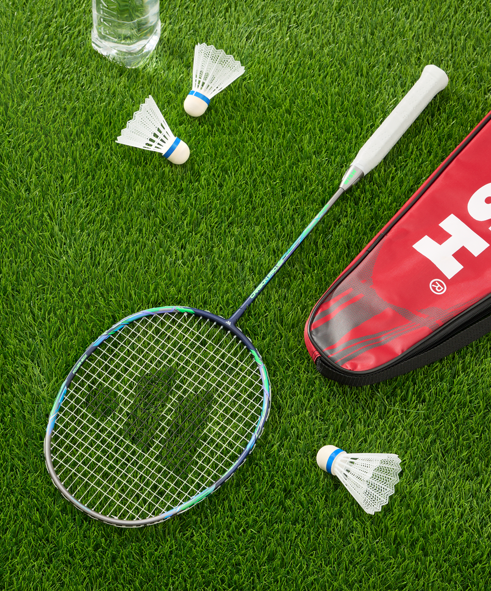 Ракетка для бадминтона Carbon Pro 98, серый/зеленый