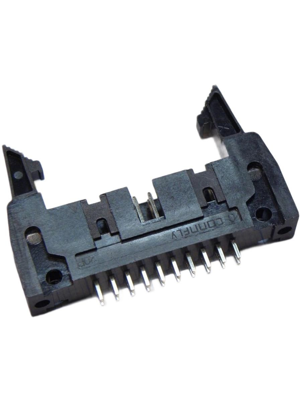 5 шт. / Вилка на плату прямая с защелкой 20pin , SCM-20 (DS1011-20S) (IDCC-20MS) #36