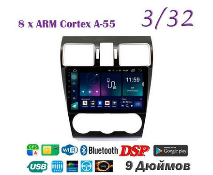 Topway TS18 3+32GB 8 ядер для Subaru Forester XV, Impreza 2012-2015
