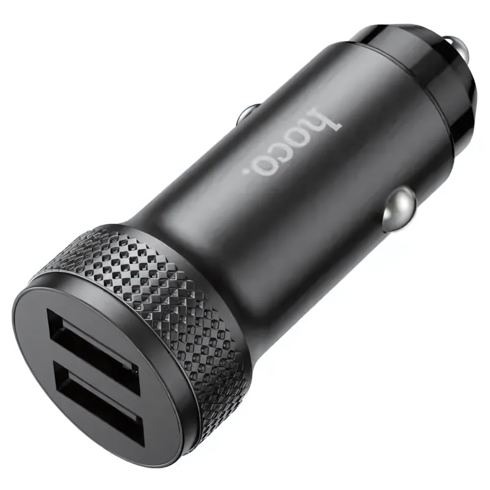 Автомобильное зарядное устройство HOCO Z49 2.4A 2xUSB Metal Gray