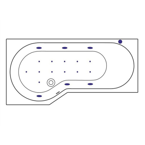 Акриловая ванна Excellent Be Spot L Relax 160x80 WAEX.BSL16.RELAX