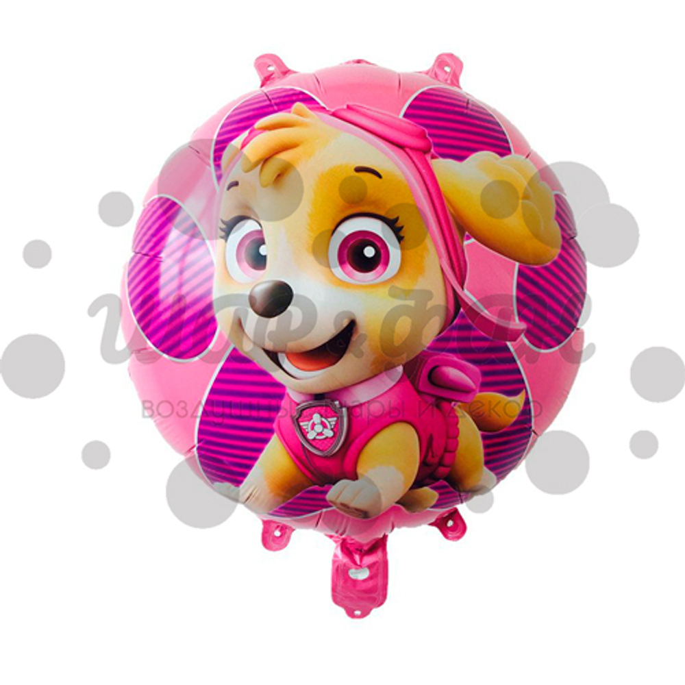 К Круг щенячий патруль Скай розовый