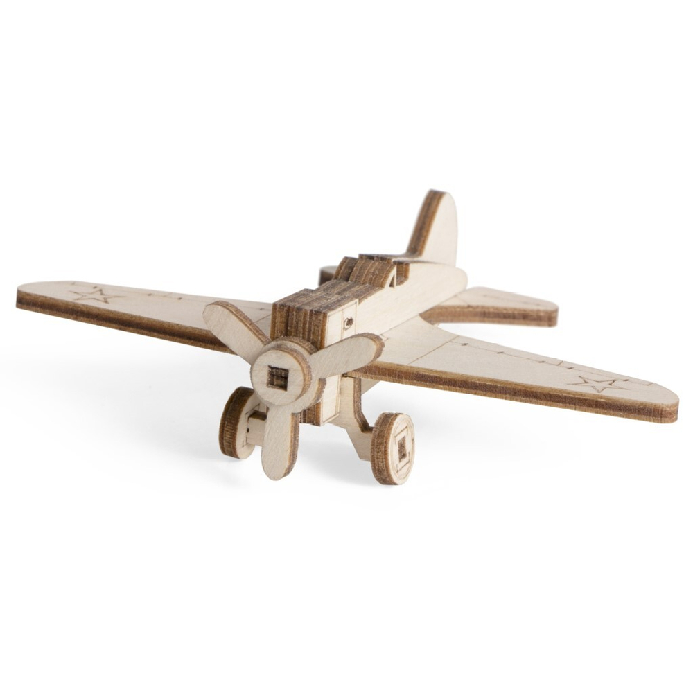 Советский истребитель И-16 Lemmo - Деревянный конструктор, сборная модель, для детей