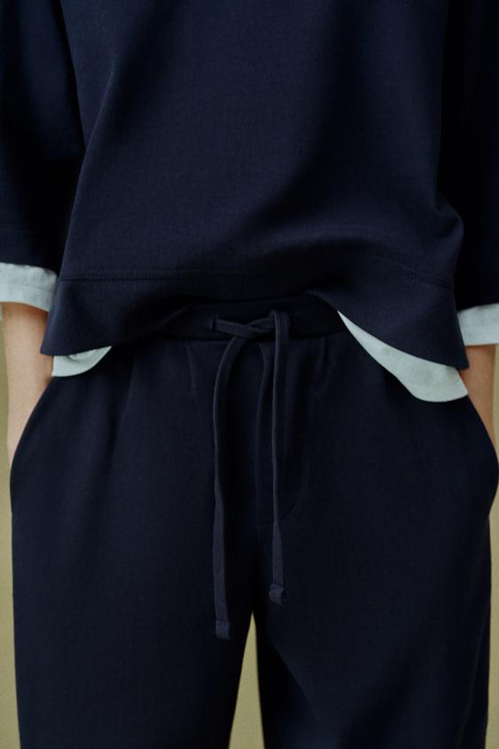 ZARA БРЮКИ BALLOON, МОРСКОЙ СИНИЙ