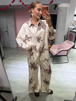 Шелковый костюм Coral Bay молочный