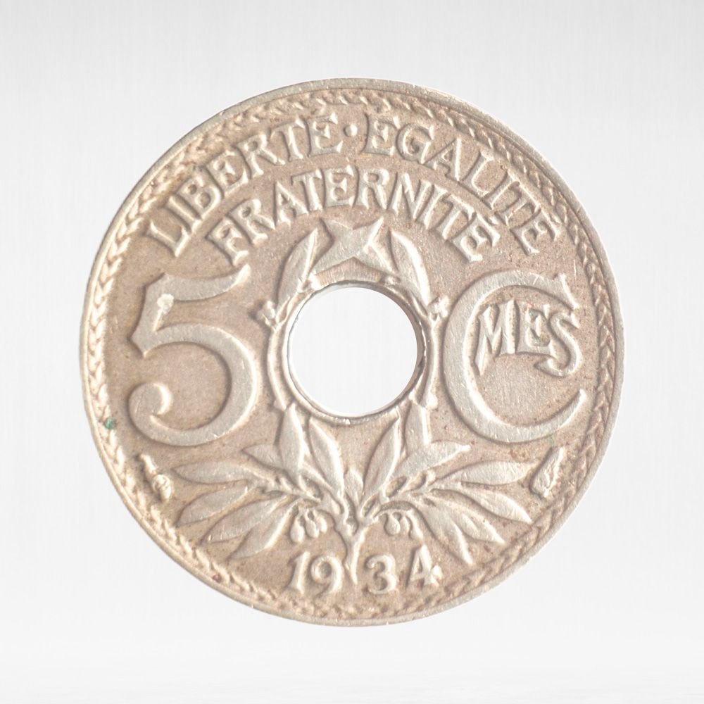France, 5 Centimes 1934, XF