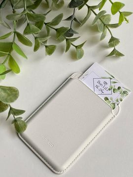 Кожаный чехол - бумажник K-DOO LEATHER WALLET MagSafe белый