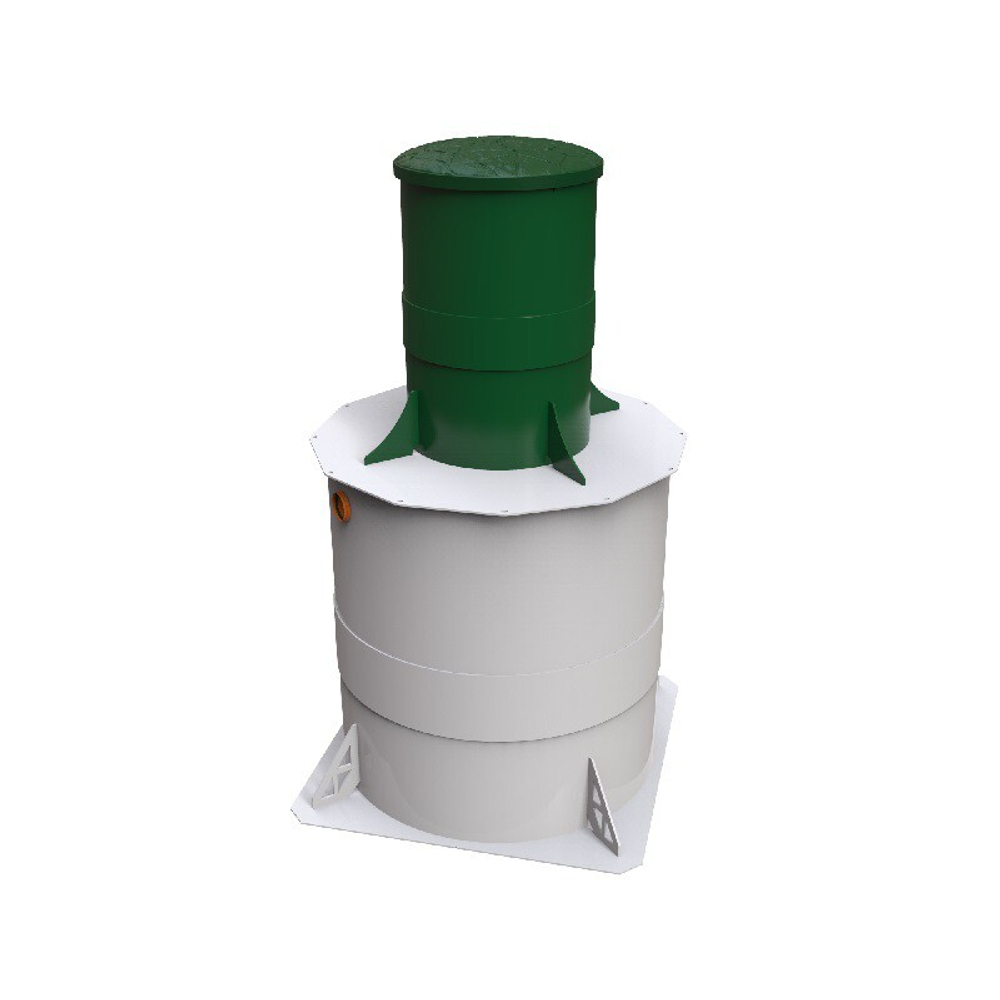 Станция биологической очистки Коло Веси Zorde 7 Long самотечная/ 1400 л. в сутки / до 8 чел. / самотечный сброс / компрессорный аэрация (1500x1500x2680см;170кг;) - арт.560219