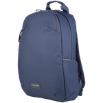 The Laser backpack for 15.6" laptops and 16" MacBooks, made from water-resistant resin-coated fabric obtained from recycled plastic, features a compact design and excellent pocket organization.