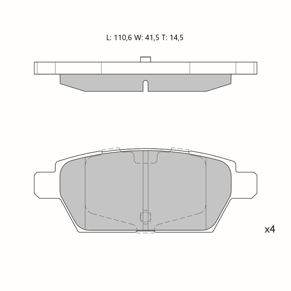 Колодки тормозные дисковые Avantech (противоскрипная пластина в компл.) AV180