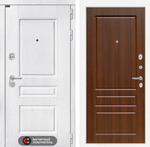 Дверь входная Лабиринт VERSAL 03 Орех бренди металлическая