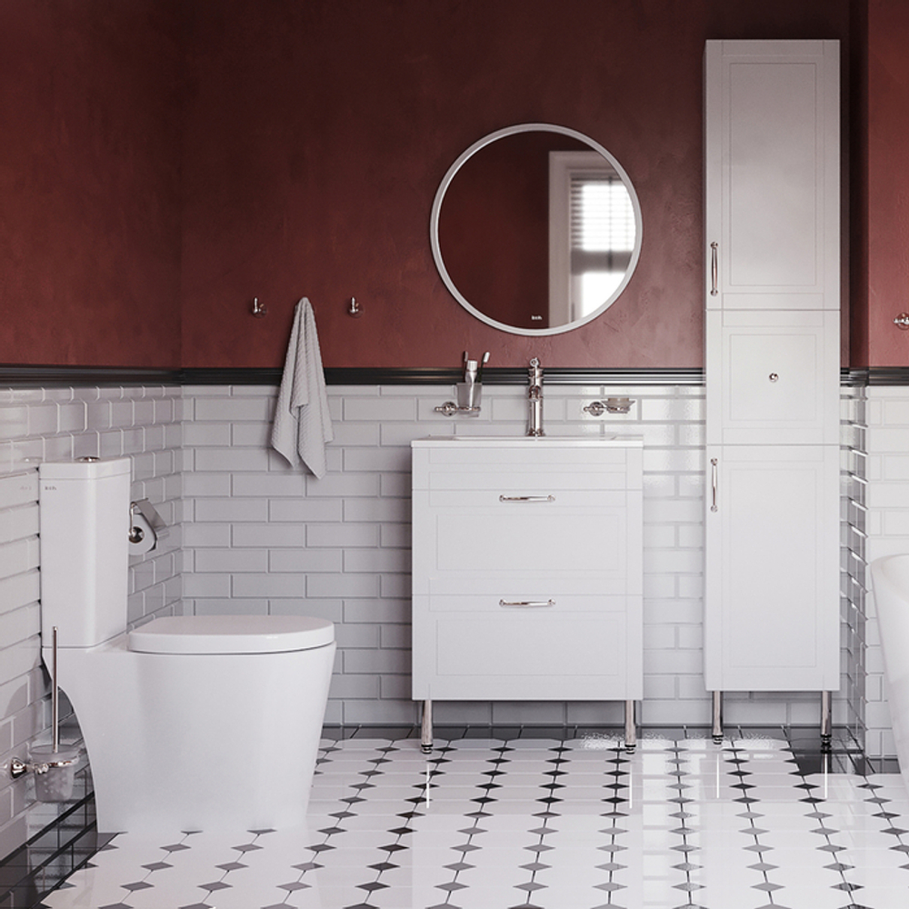 Тумба с умывальником IDDIS Oxford, напольная, 60 см, белая, OXF60W0i95K