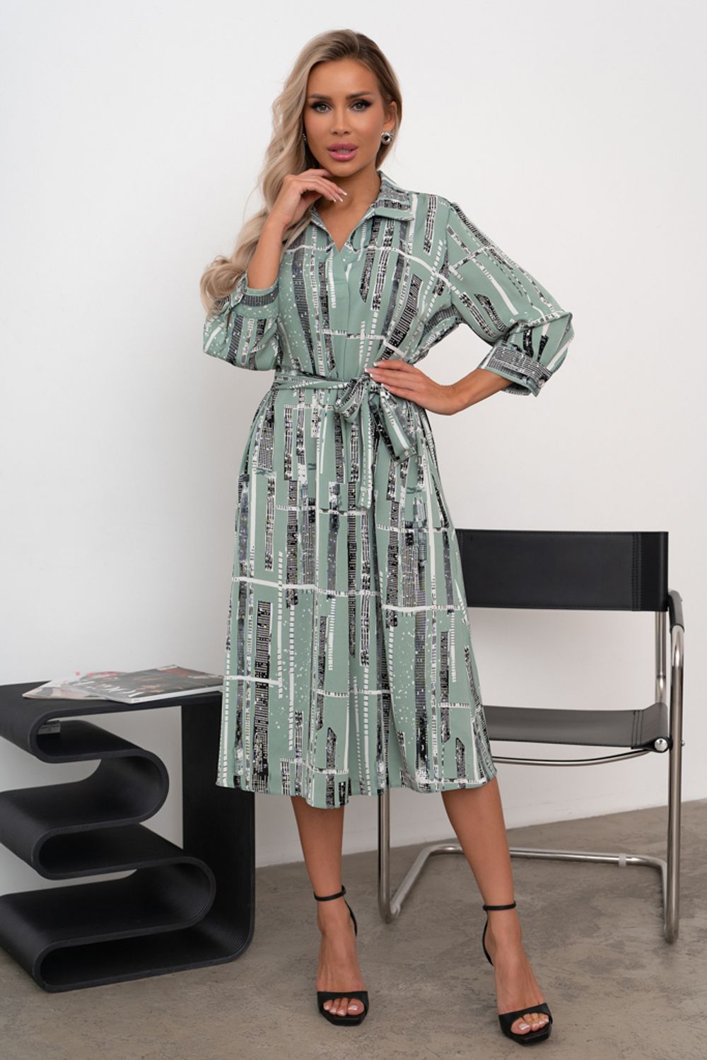 Платье Ричи  (мята) Р11-1033 Nikol (Акция)