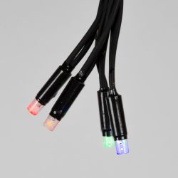 ULD-C2030-240-TBK MULTI IP67 Занавес светодиодный с эффектом мерцания. 3х2м. Соединяемый. 240 светодиодов. Разноцветный свет. Провод черный. TM Uniel.