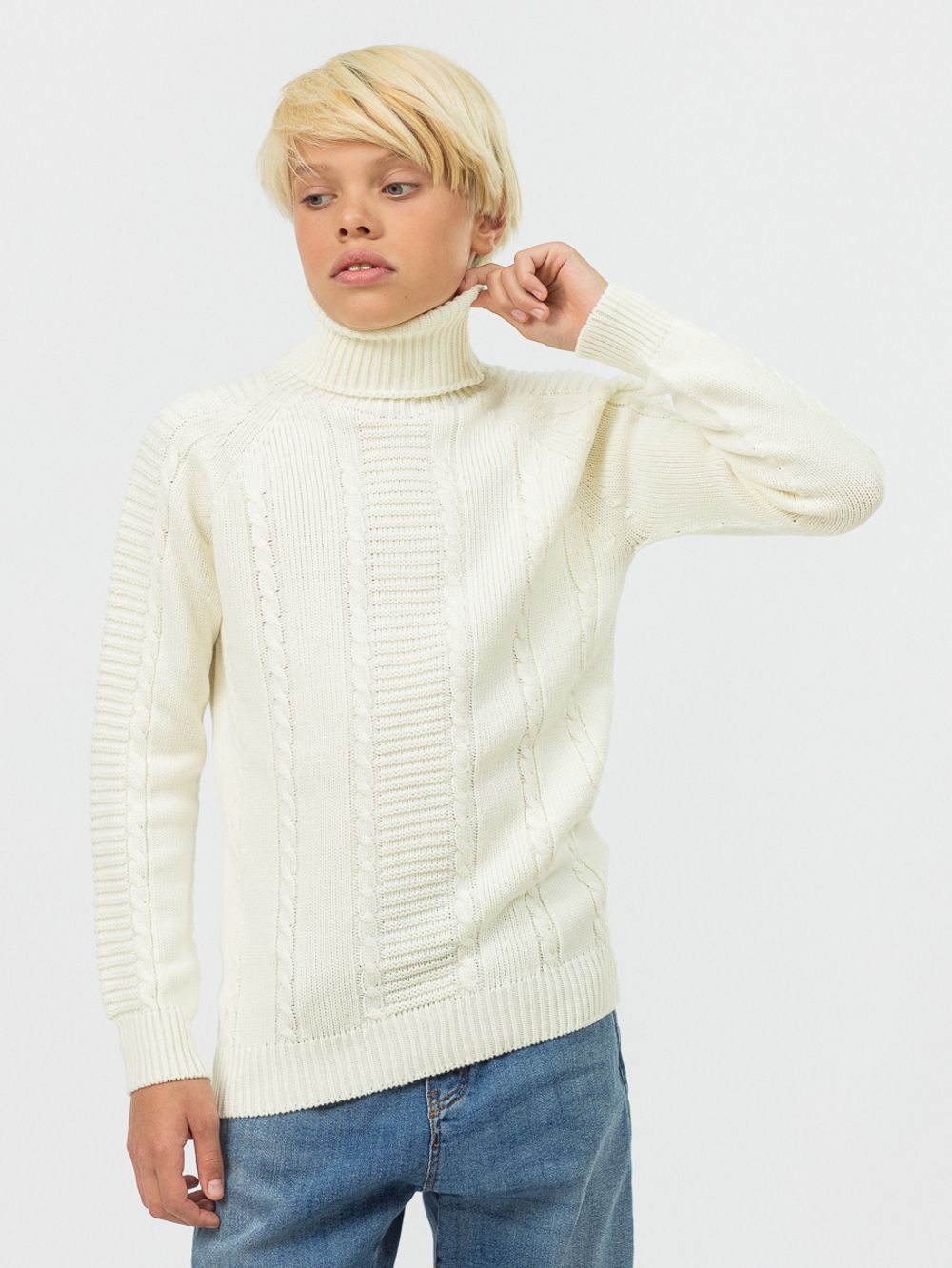 Джемпер для мальчика AT440 молочный