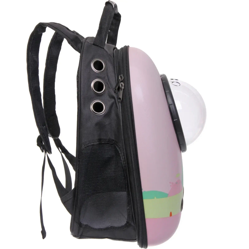 Рюкзак - переноска для животных «ЛЮБИМЫЙ БРО», цвет розовые мечты, 27*33*43см/до 7кг (сетка, иллюминатор, подложка) (Пакет и Лейбл)