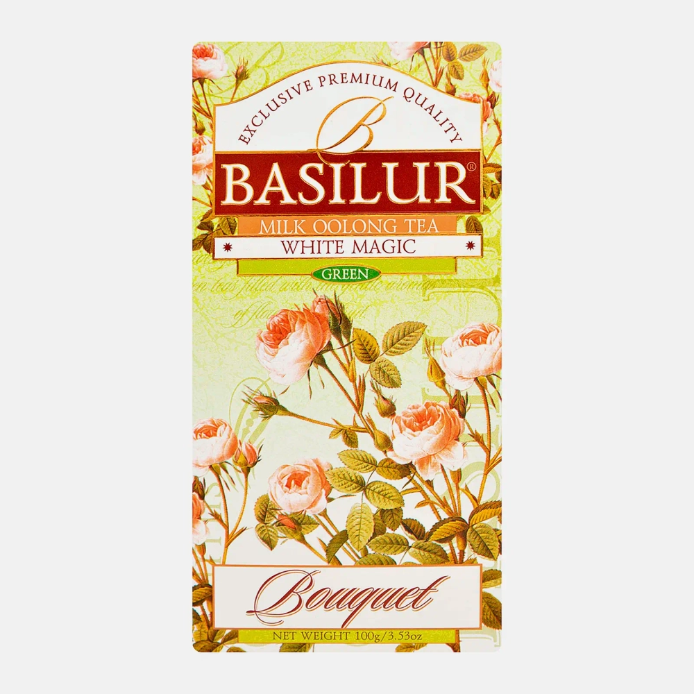 Чай зеленый Basilur байховый крупнолистовой с ароматом молока 100г