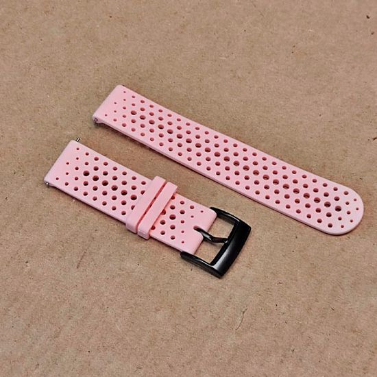 Силиконовый дышащий ремешок Suunto 24 mm для 9 / 9 Baro / 7 / D5 / Spartan Sport быстросъемный (Athletic 1) короткий (Розовый)