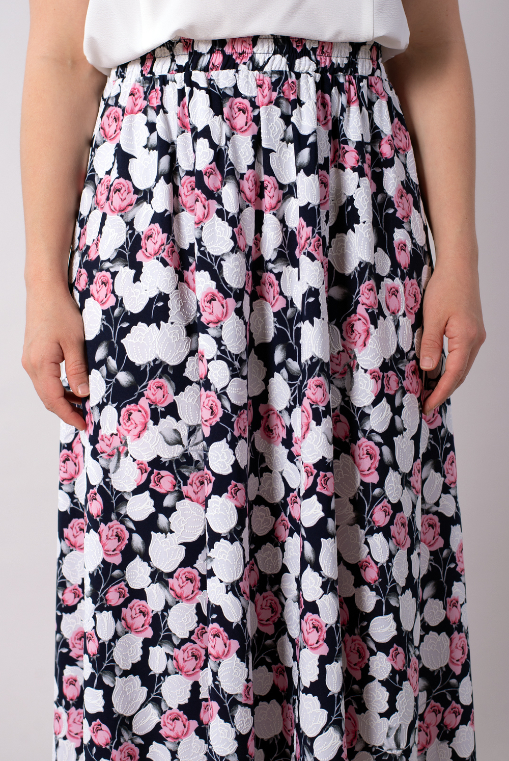 Юбка женская 4026ЛП, Цветы #172Цвд014026ЛП