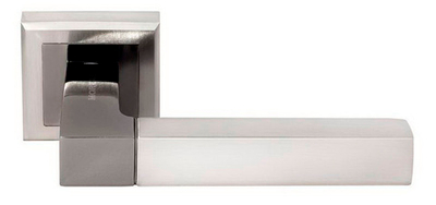 Ручка MORELLI MH-28 SN/BN-S белый никель/черный никель  "Fukoku" квадратная