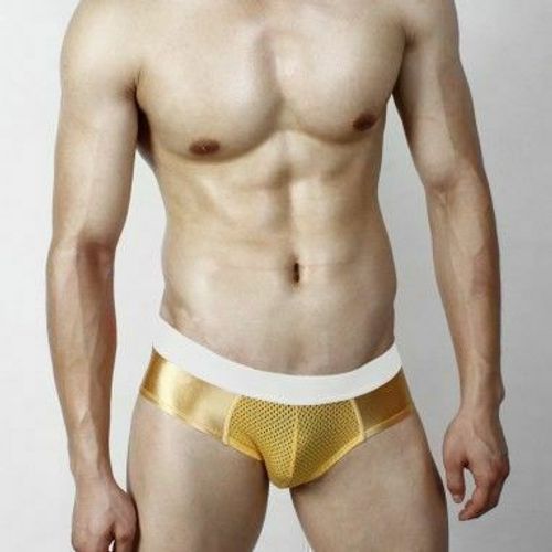 Мужские трусы брифы золотистые Superbody Golden Briefs