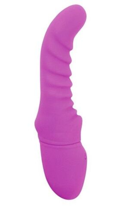 Фиолетовый вибратор Rechargeable G Curve - 20 см.