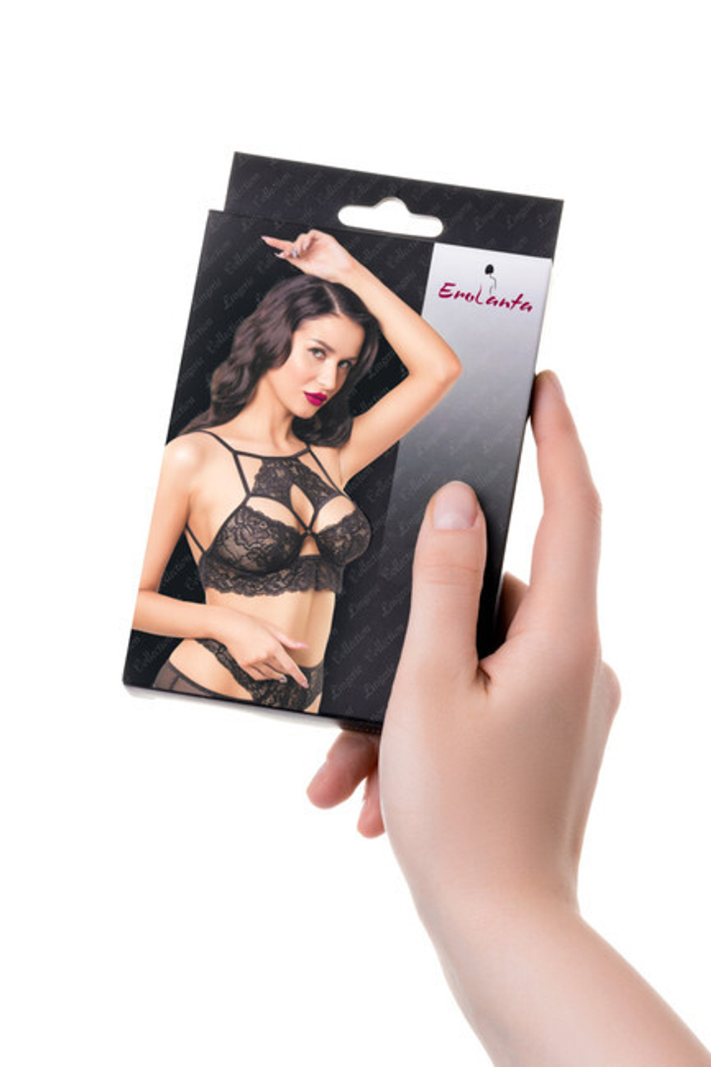 Бралетт с перекрещиванием на груди удлиненный (42-44) (Цвет: черный)