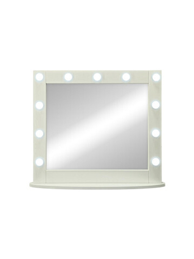 Зеркало Гримерное настольное белое 800х700 (11 ламп)