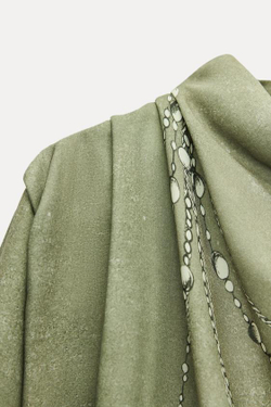 ZARA РУБАШКА С ПРИНТОМ «ЦЕПОЧКИ», РАЗНОЦВЕТНЫЙ