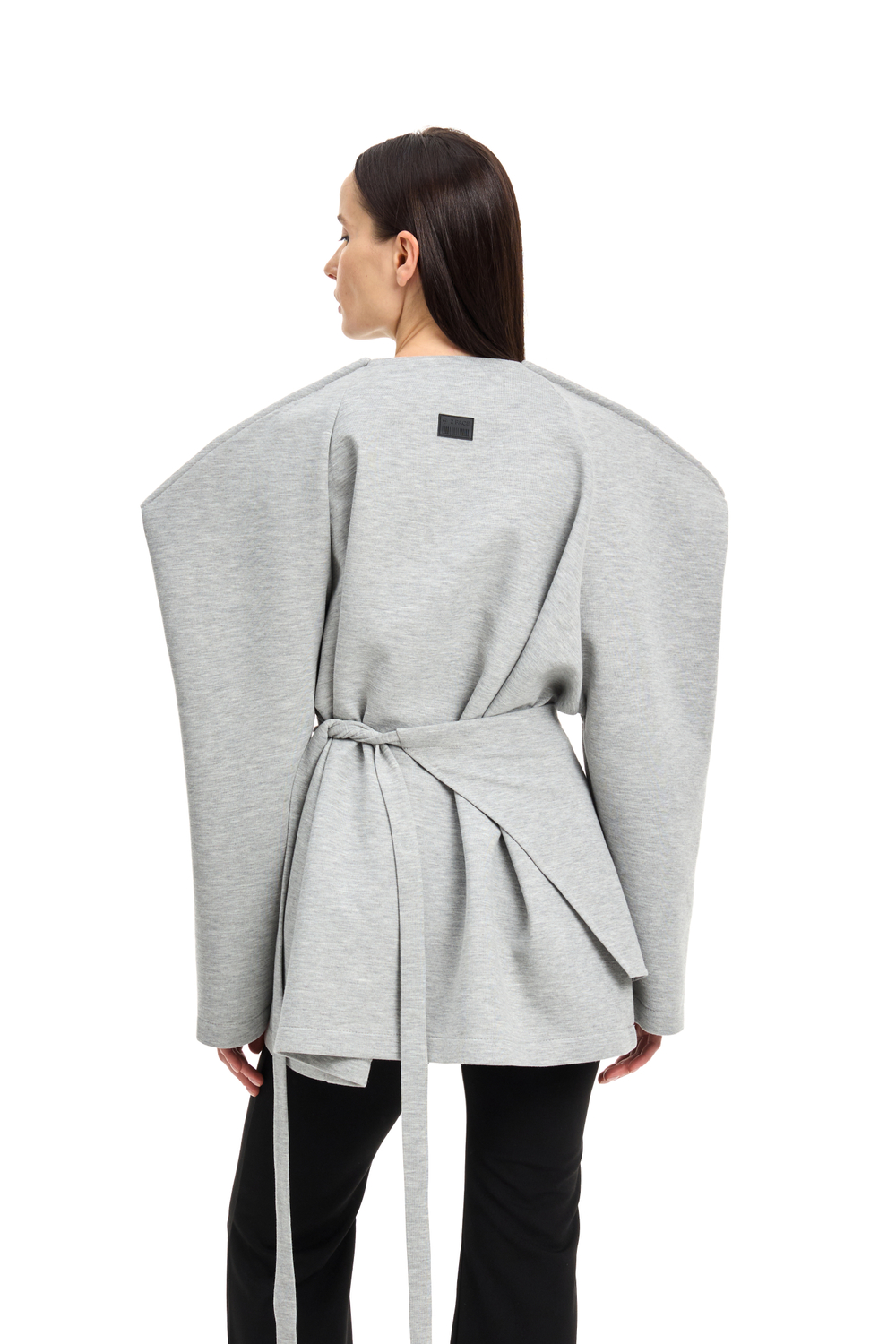 Свитшот с баской BAD GIRL Gray Melange