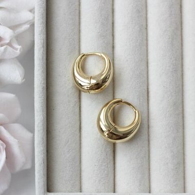 Швензы гладкие 19*7 мм с французским замком, позолота, Ш111