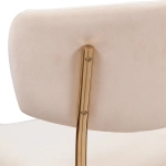 Стул полубарный Elle кремовый с золотыми ножками