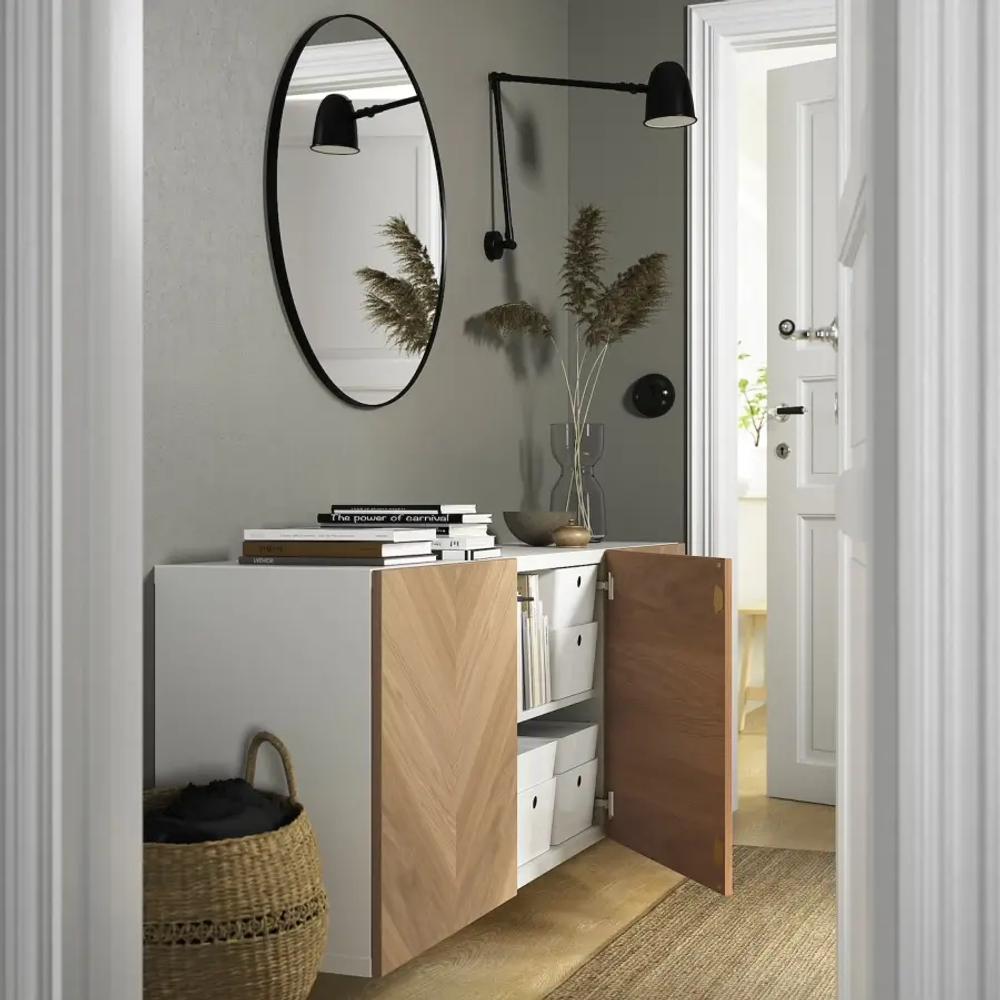 Навесной шкаф - IKEA BESTÅ/BESTA, 180x42x64 см, коричневый, БЕСТО ИКЕА