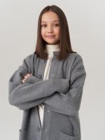 Кардиган для девочки в школу AT990 серый