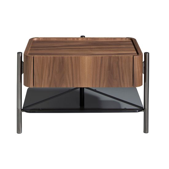 Прикроватная тумбочка 7138/MB2201NS из шпона ореха