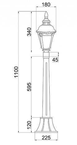 Наземный высокий светильник Maytoni Goiri O028FL-01BZ