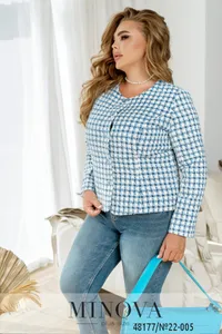 Пиджак 22-005-голубой Minova