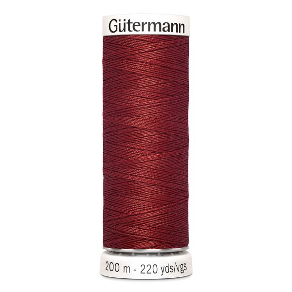 Нитки универсальные Gutermann Sew-all 100 (200 метров), 5 кат. | 221 красно-терракотовый