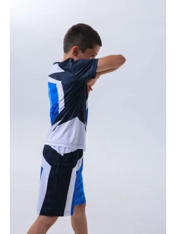 Детский спортивный костюм шорты и футболка для тренировок