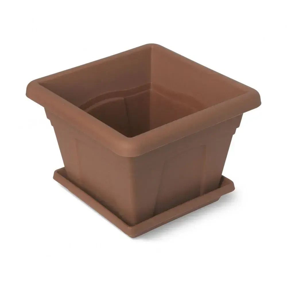 Горшок Квадро с поддоном 8.1л 28см терракотовый С164Т (комплект 12 шт)